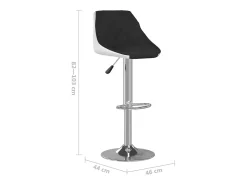 Bancos de bar 2 pcs couro artificial preto e branco