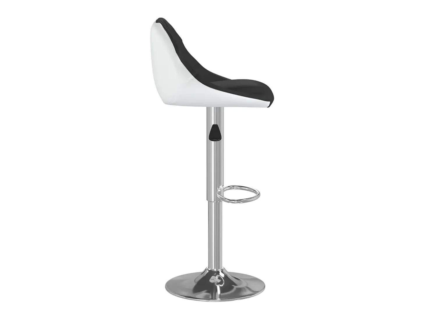 Bancos de bar 2 pcs couro artificial preto e branco