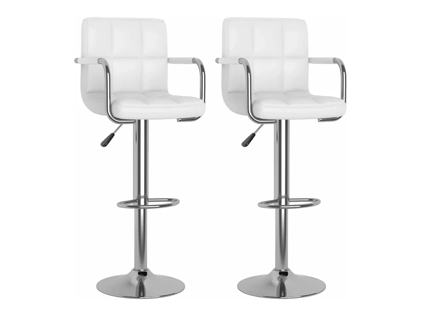 Bancos de bar 2 pcs couro artificial branco PT489864