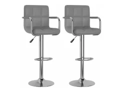 Bancos de bar 2 pcs couro artificial cinzento PT359862