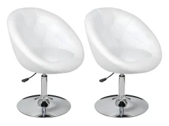 Bancos de bar 2 pcs couro artificial branco PT831557