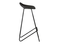 Bancos de bar 4 pcs couro genuíno preto