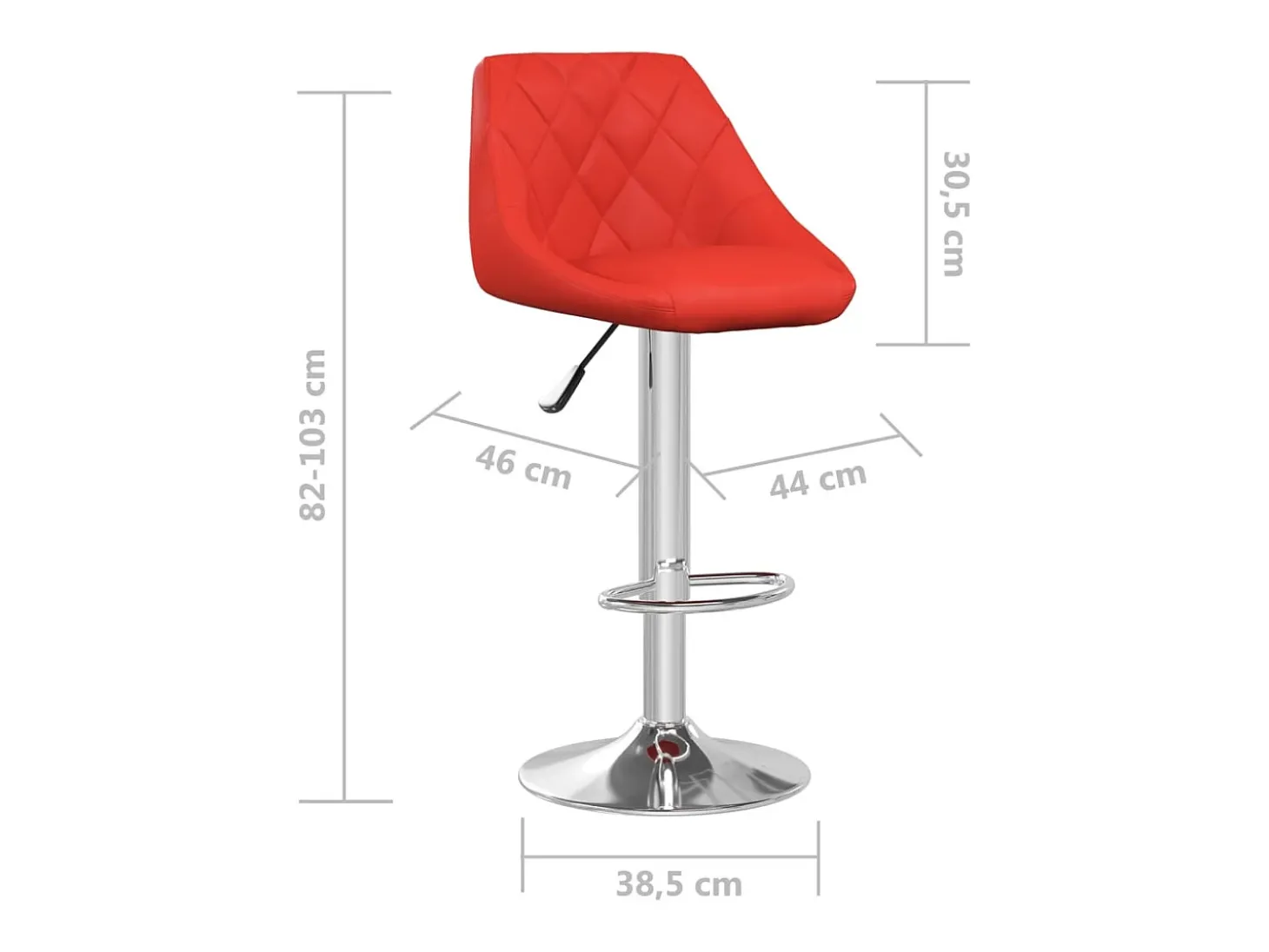 Bancos de bar 2 pcs couro artificial vermelho