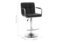 Bancos de bar 2 pcs couro artificial preto