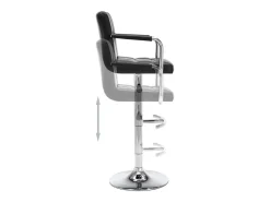 Bancos de bar 2 pcs couro artificial preto