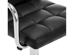 Bancos de bar 2 pcs couro artificial preto