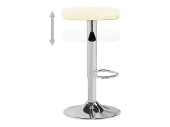 Bancos de bar 2 pcs couro artificial cor creme