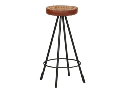 Bancos de bar 4 pcs couro genuíno