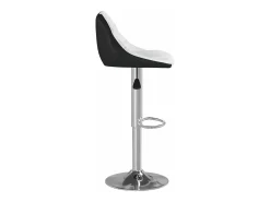 Bancos de bar 2 pcs couro artificial branco e preto