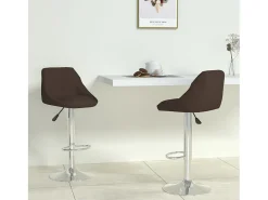 Bancos de bar 2 pcs couro artificial castanho