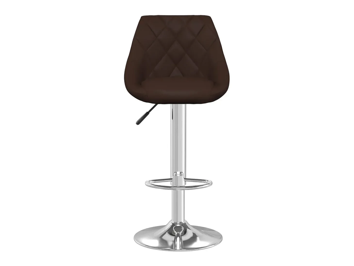 Bancos de bar 2 pcs couro artificial castanho