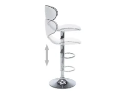 Bancos de bar 2 pcs couro artificial branco