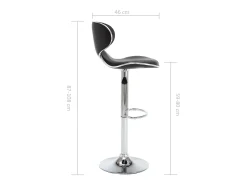 Bancos de bar 2 pcs couro artificial preto