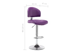 Bancos de bar 2 pcs couro artificial roxo