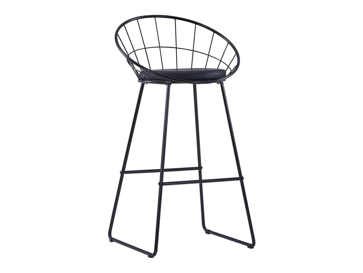 Bancos de bar 2 pcs couro artificial preto PT847947