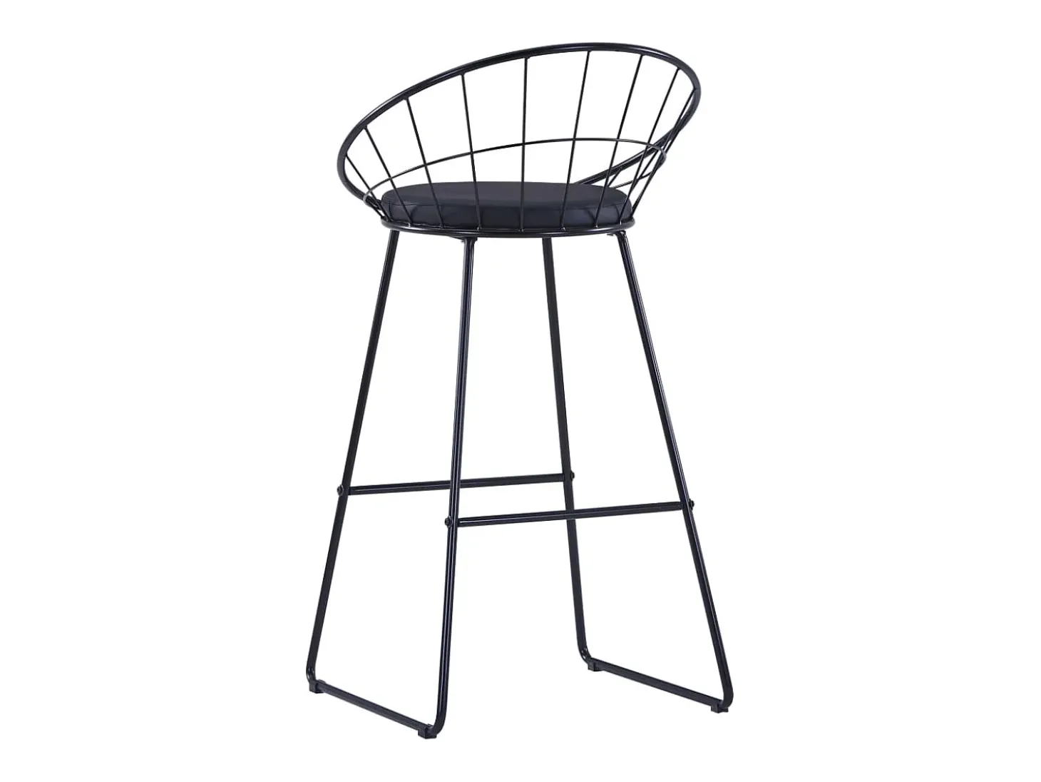 Bancos de bar 2 pcs couro artificial preto PT847947