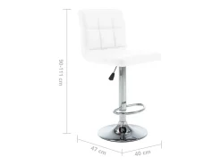 Bancos de bar 2 pcs couro artificial branco