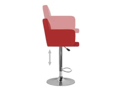 Bancos de bar 2 pcs couro artificial vermelho