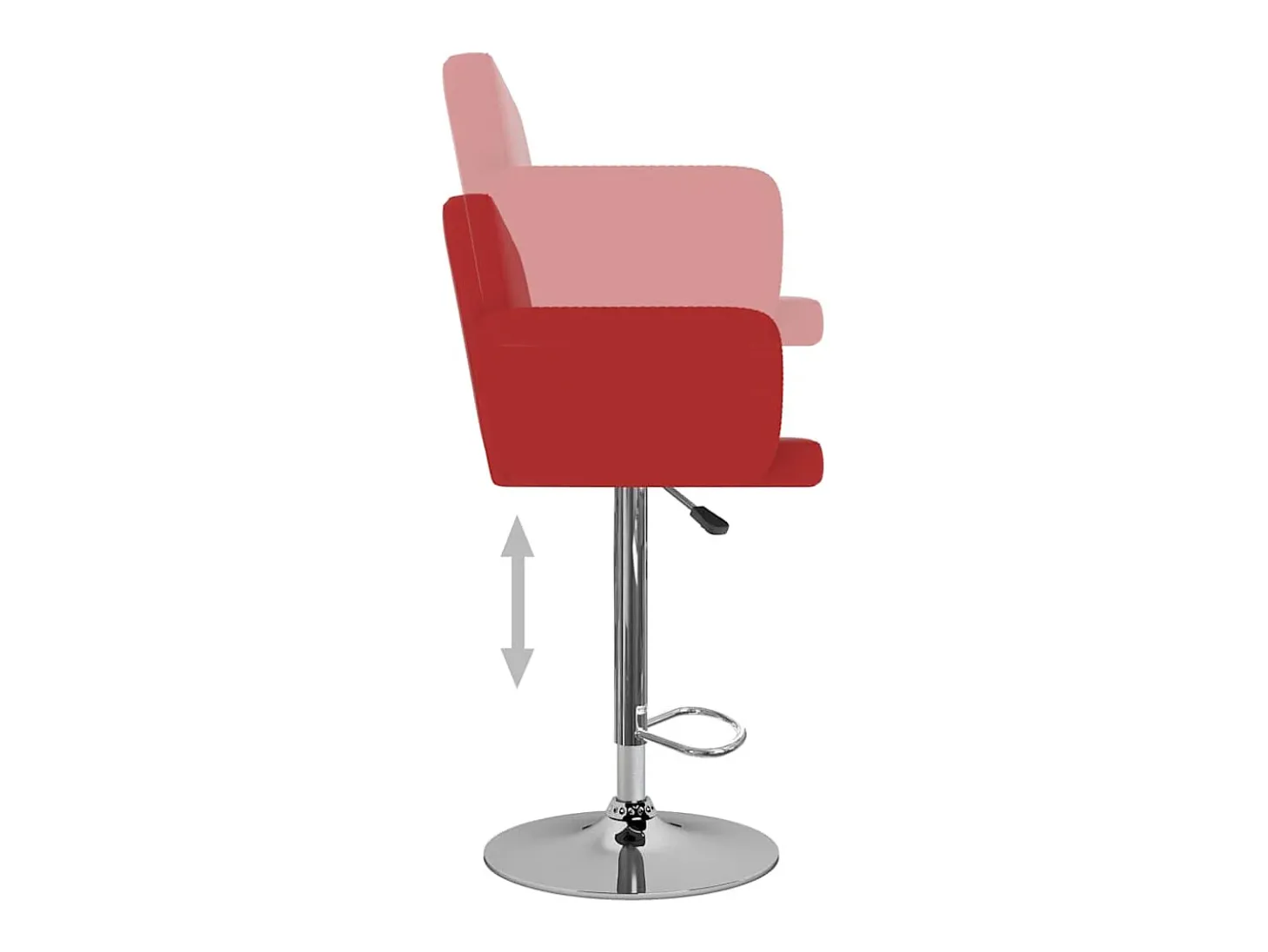 Bancos de bar 2 pcs couro artificial vermelho