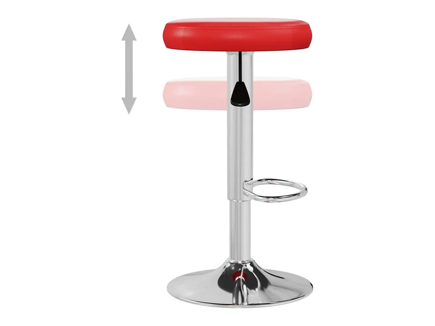 Bancos de bar 2 pcs couro artificial vermelho