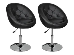 Bancos de bar 2 pcs couro artificial preto PT937663