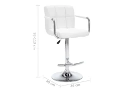 Bancos de bar 2 pcs couro artificial branco