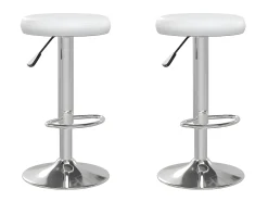 Bancos de bar 2 pcs couro artificial branco PT293424
