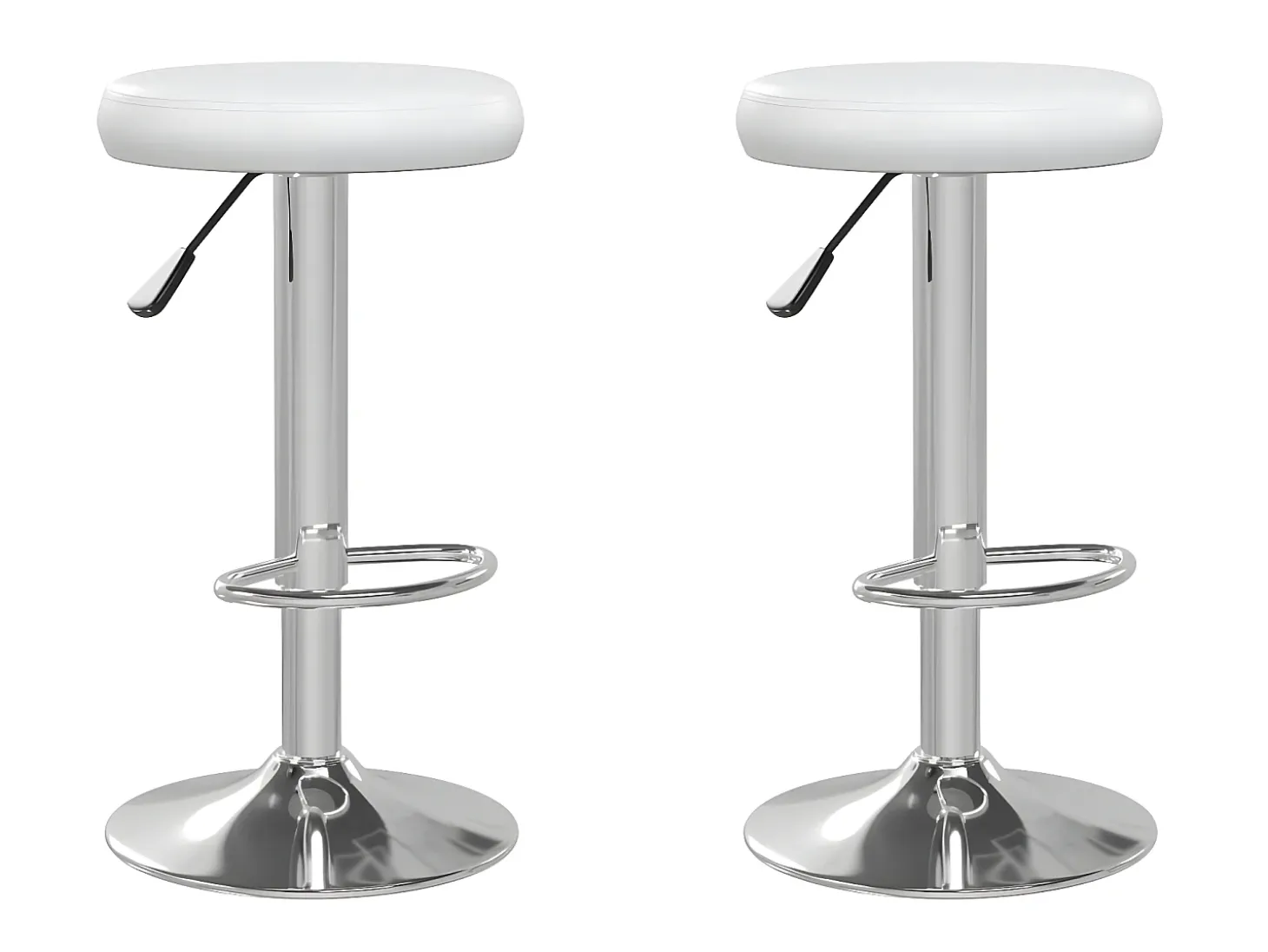 Bancos de bar 2 pcs couro artificial branco PT293424