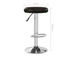 Bancos de bar 2 pcs couro artificial castanho