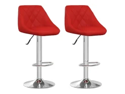 Bancos de bar 2 pcs couro artificial vermelho tinto