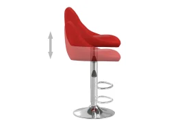 Bancos de bar 2 pcs couro artificial vermelho tinto