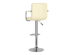 Bancos de bar 2 pcs couro artificial cor creme