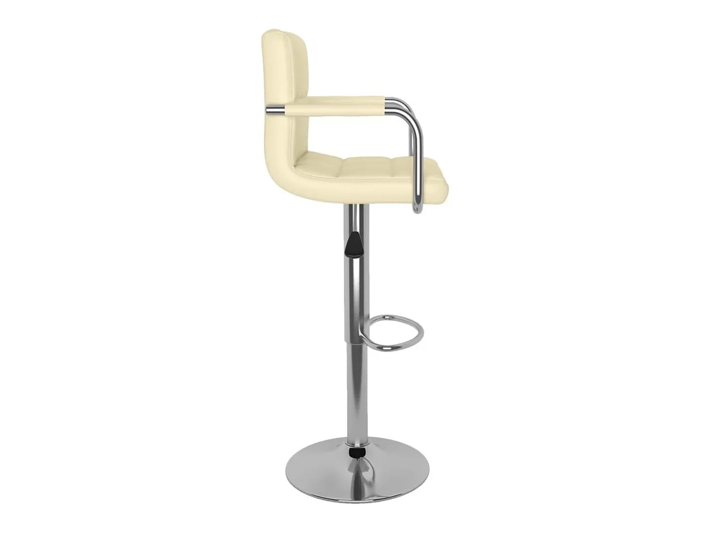 Bancos de bar 2 pcs couro artificial cor creme