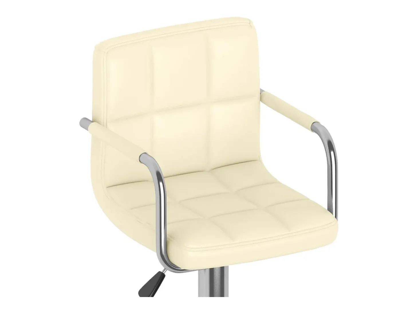 Bancos de bar 2 pcs couro artificial cor creme