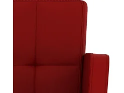 Bancos de bar 2 pcs couro artificial vermelho tinto