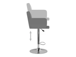 Bancos de bar 2 pcs couro artificial cinzento
