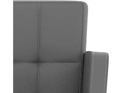 Bancos de bar 2 pcs couro artificial cinzento
