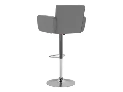 Bancos de bar 2 pcs couro artificial cinzento