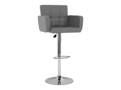 Bancos de bar 2 pcs couro artificial cinzento