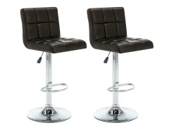 Bancos de bar 2 pcs couro artificial castanho PT732341