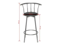 Bancos de bar 2 pcs couro artificial preto PT699422