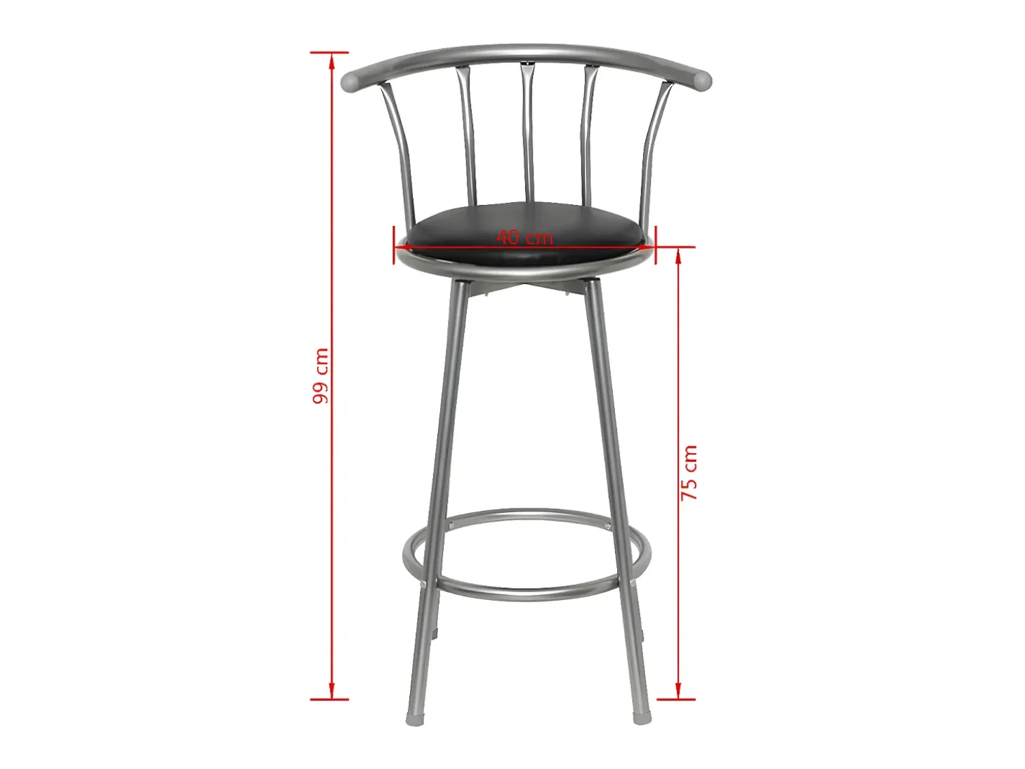 Bancos de bar 2 pcs couro artificial preto PT699422