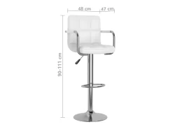 Bancos de bar 2 pcs couro artificial branco