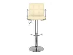 Bancos de bar 2 pcs couro artificial cor creme PT911486