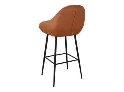 Bancos de bar 2 pcs couro artificial castanho-claro