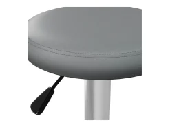 Bancos de bar 2 pcs couro artificial cinzento