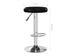 Bancos de bar 2 pcs couro artificial preto