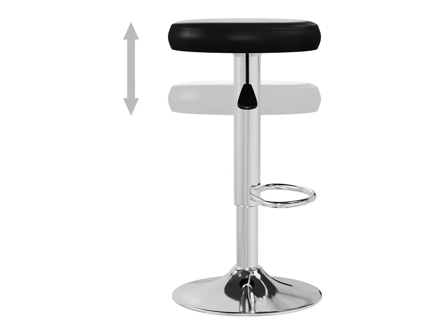 Bancos de bar 2 pcs couro artificial preto