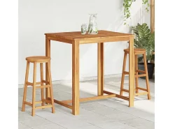 Bancos de bar 2 pcs madeira de acácia maciça