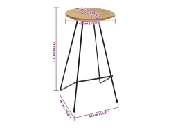Bancos de bar 2 pcs madeira de teca maciça